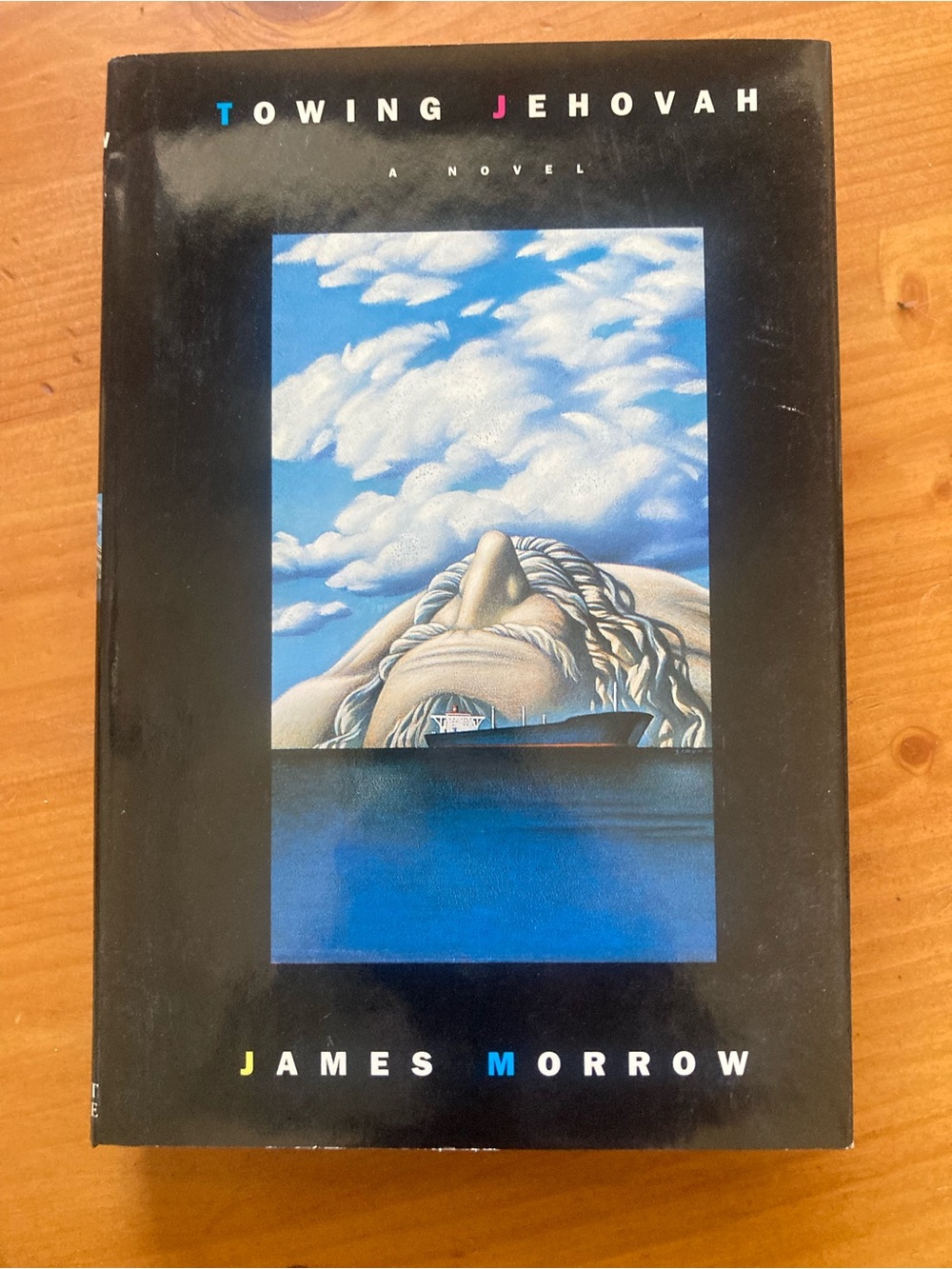 Towing Jehovah by James Morrow - Black & Blue Cover